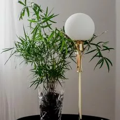 Globen Lighting Savoy High Table Lamp, Brass -Tischlampen Verkäufe globen lighting savoy high table lamp chrome 2