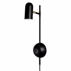 Globen Lighting Swan Wall Lamp, Black
