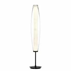 Herstal Zenta Floor Lamp, Black/Clear Glass