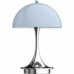 Louis Poulsen Panthella V2 Table Lamp Portable Tischlampe Hergestellt Aus Acryl Hergestellt Aus Aluminium Lampenschirm Aus Acryl, Lampensockel Aus Aluminium Tragbar Grey Opal Acrylic