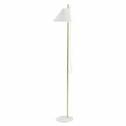 Louis Poulsen Yuh Floor Lamp, Brass/White