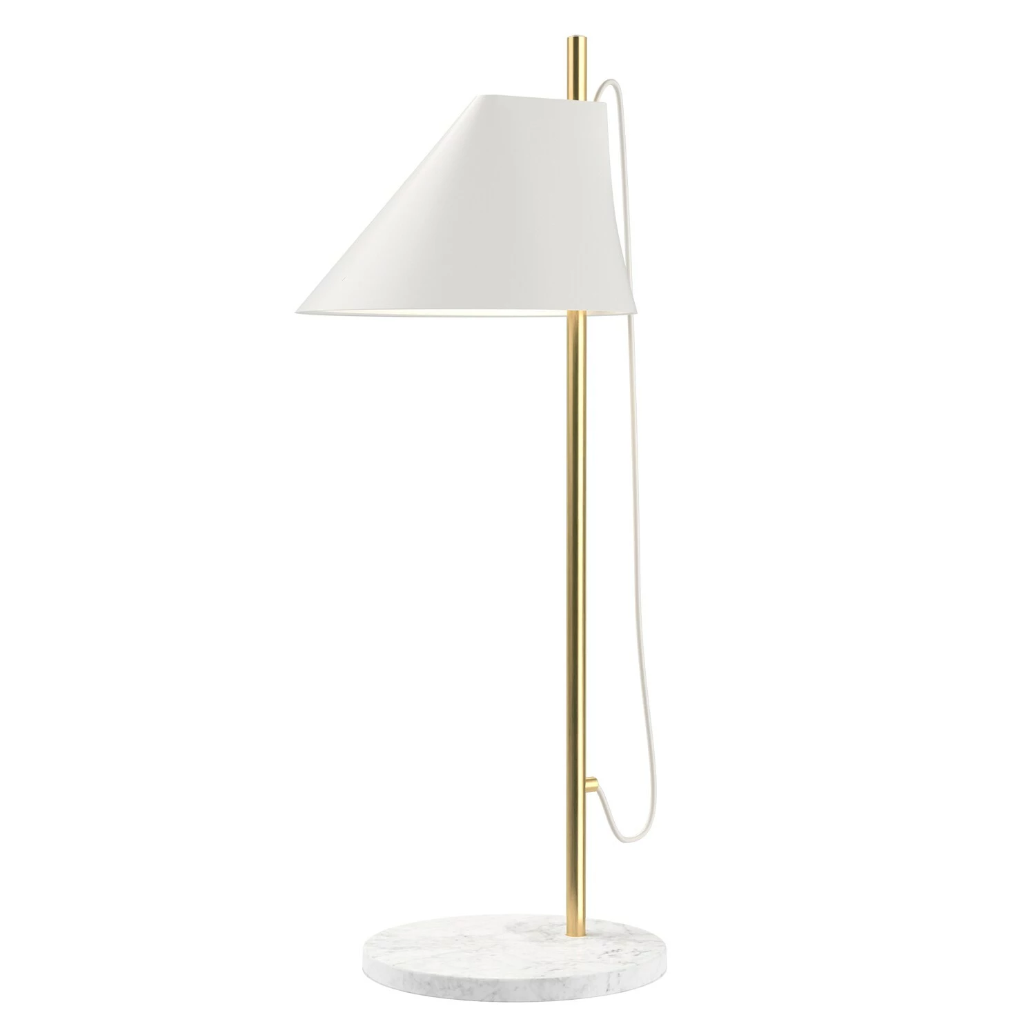 Louis Poulsen Yuh Table Lamp, Brass/White 1 Louis Poulsen Yuh Table Lamp, Brass/White