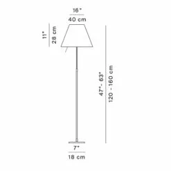 Luceplan Costanza Floor Lamp, Brass/White -Tischlampen Verkäufe luceplan costanza floor lamp 1
