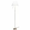 Luceplan Costanza Floor Lamp, Brass/White