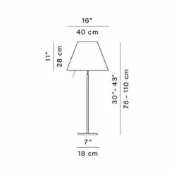 Luceplan Costanza Table Lamp, Brass/White -Tischlampen Verkäufe luceplan costanza table lamp 1