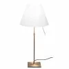 Luceplan Costanza Table Lamp, Brass/White