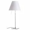Luceplan Costanza Table Lamp, Aluminum/White
