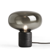 New Works Karl-Johan Table Lamp, Black Marquina With Smoked Glass