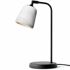 New Works Material Table Lamp, White Marble