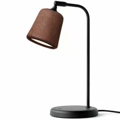 New Works Material Table Lamp, Smoked Oak