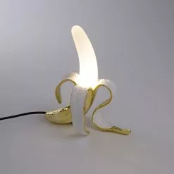 Seletti Banana Lamp Louie, Weiß/Gold -Tischlampen Verkäufe seletti banana lamp louie wei gold 1