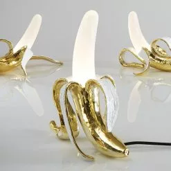 Seletti Banana Lamp Louie, Weiß/Gold -Tischlampen Verkäufe seletti banana lamp louie wei gold 3