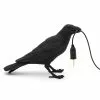 Seletti Bird Lamp Waiting, Schwarz