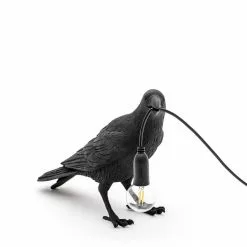 Seletti Bird Lamp Waiting, Schwarz -Tischlampen Verkäufe seletti bird lamp waiting schwarz 3