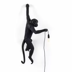 Seletti Monkey Lamp Outdoor Hängend Links, Schwarz