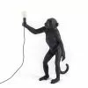 Seletti Monkey Lamp Outdoor Stehend, Schwarz