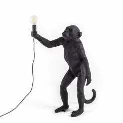 Seletti Monkey Lamp Outdoor Stehend, Schwarz