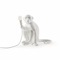 Seletti Monkey Lamp Sitzend, Weiß