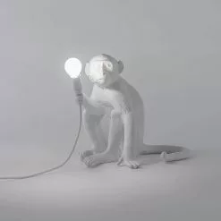 Seletti Monkey Lamp Sitzend, Weiß -Tischlampen Verkäufe seletti monkey lamp sitzend wei 2