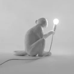 Seletti Monkey Lamp Sitzend, Weiß -Tischlampen Verkäufe seletti monkey lamp sitzend wei 3