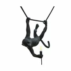 Seletti Monkey Lamp Swing, Schwarz