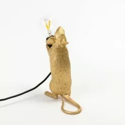 Seletti Mouse Lamp Lop Tischlampe, Gold -Tischlampen Verkäufe seletti mouse lamp table lamp gold 2 2