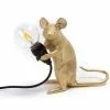 Seletti Mouse Lamp Mac Tischlampe, Gold