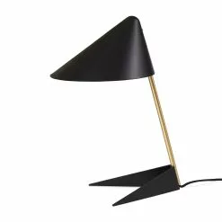 Warm Nordic Ambience Table Lamp, Black Noir/Brass