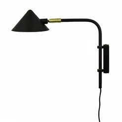Watt & Veke Kelly Short Wall Lamp, Black